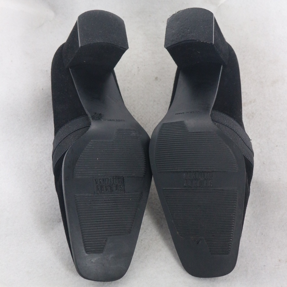 STUART WEITZMAN Black Suede Pumps Heels Sz 8 US Wmn Narrow - Picture 8 of 8